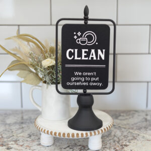 Clean / Dirty - Spinning Bistro Sign