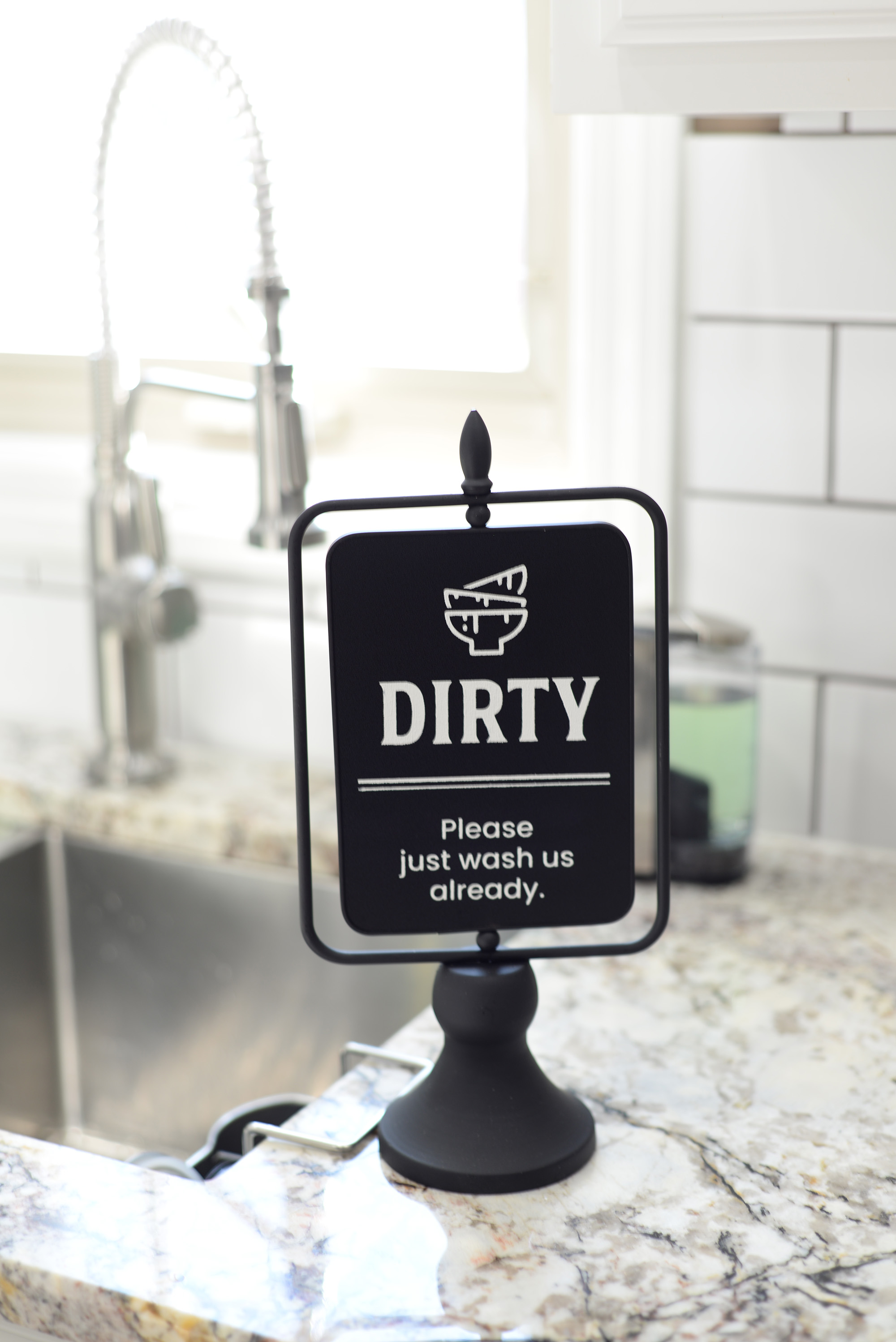 Clean / Dirty - Spinning Bistro Sign