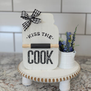 Kiss The Cook Mason Jar
