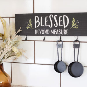 Blessed Beyond Measure Holder With Hooks